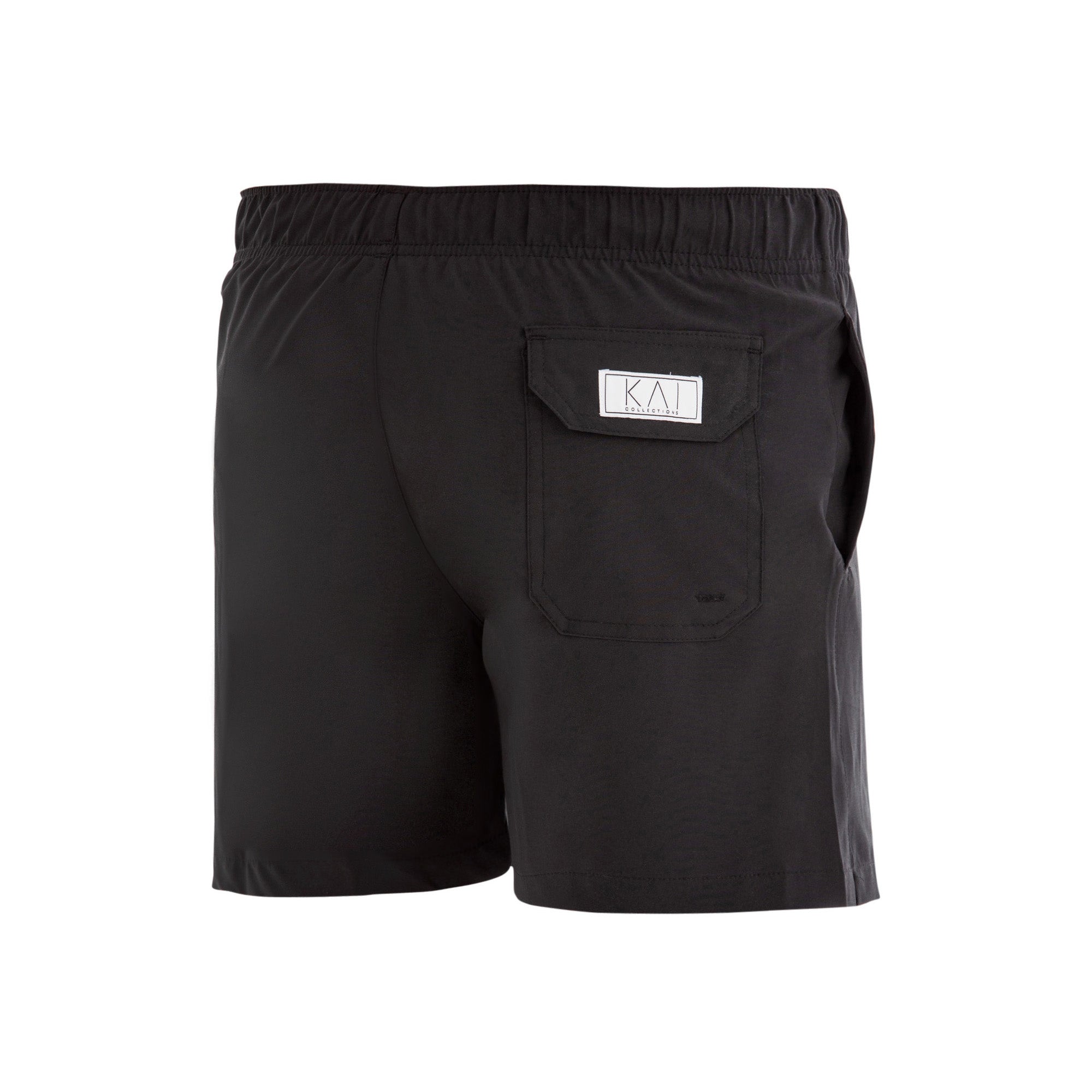 Solid Black Swim Shorts (4 Way Stretch)