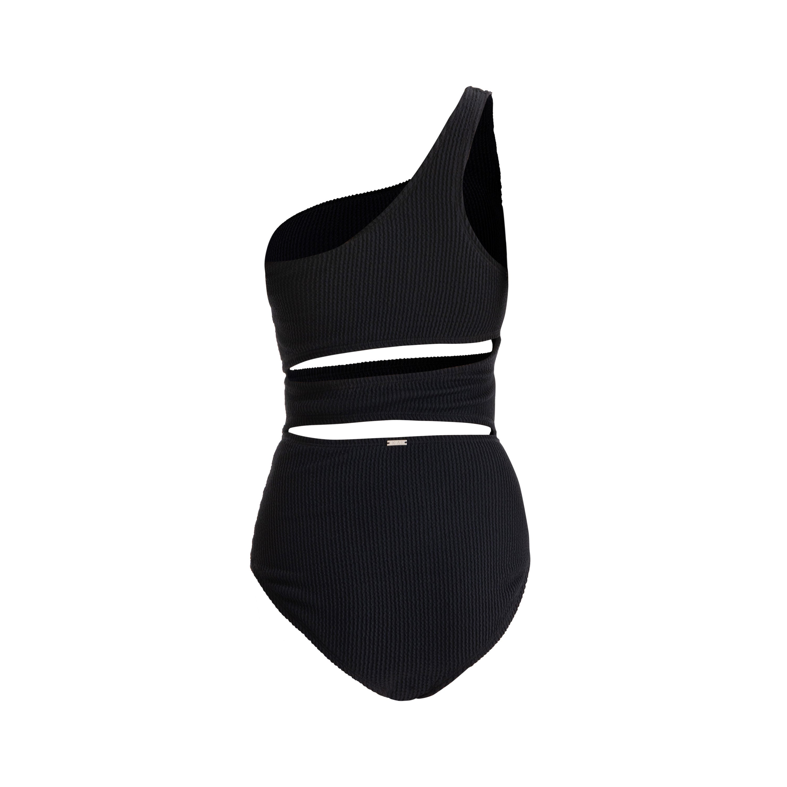 Black Aruba crinkle one piece