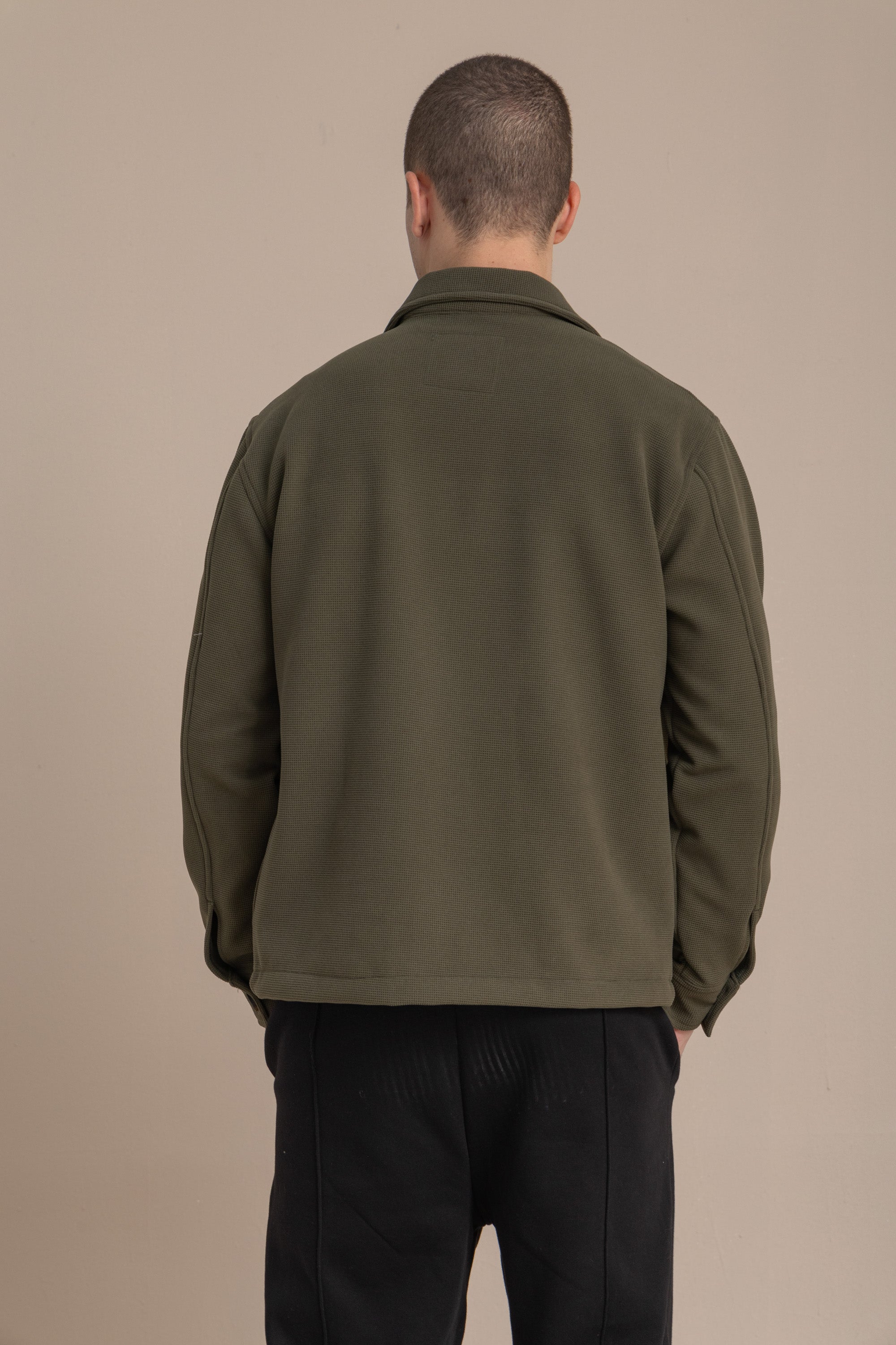 Olive Textured Over Shirt