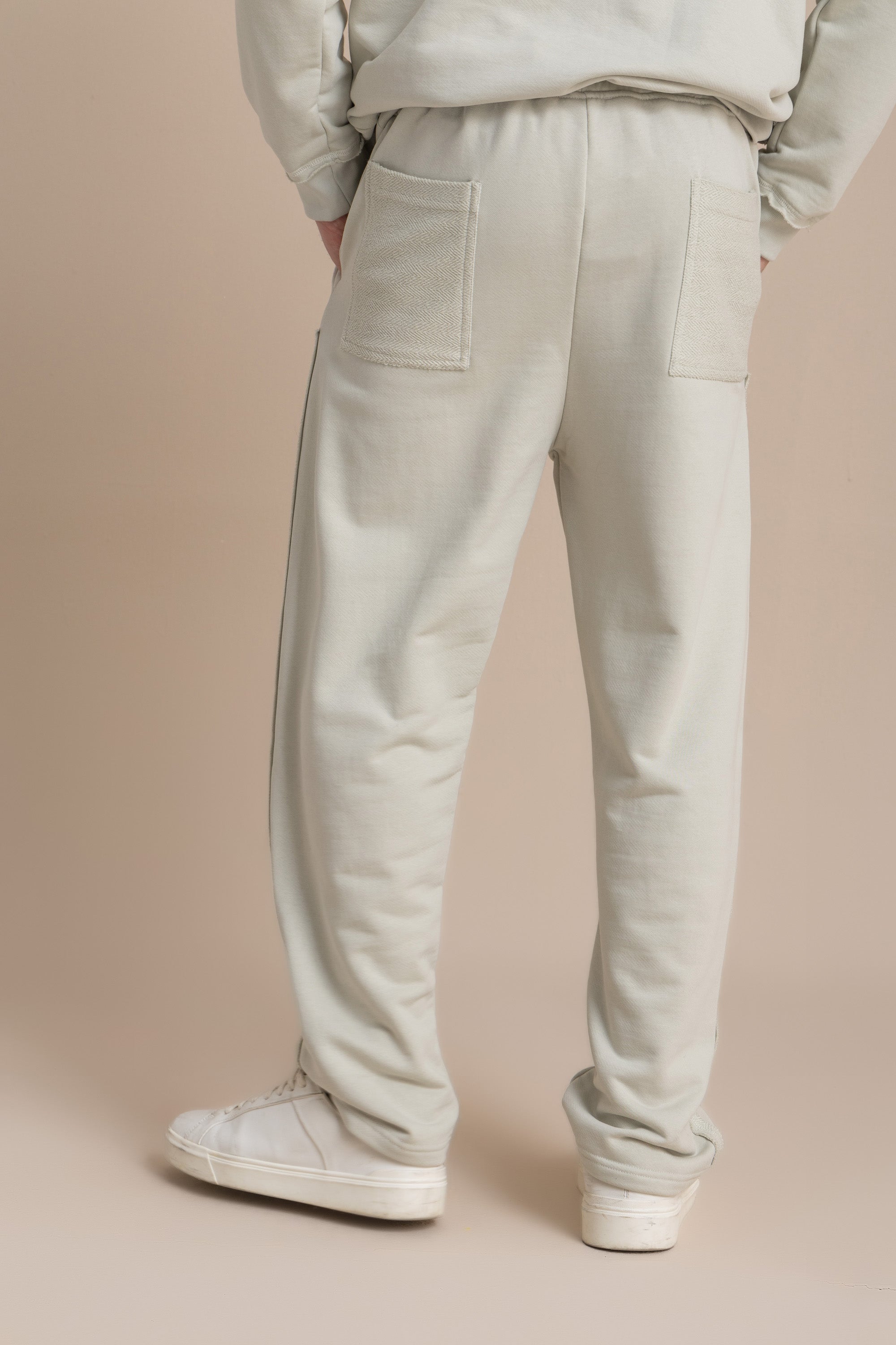 Unisex Grey Distressed Sweatpants