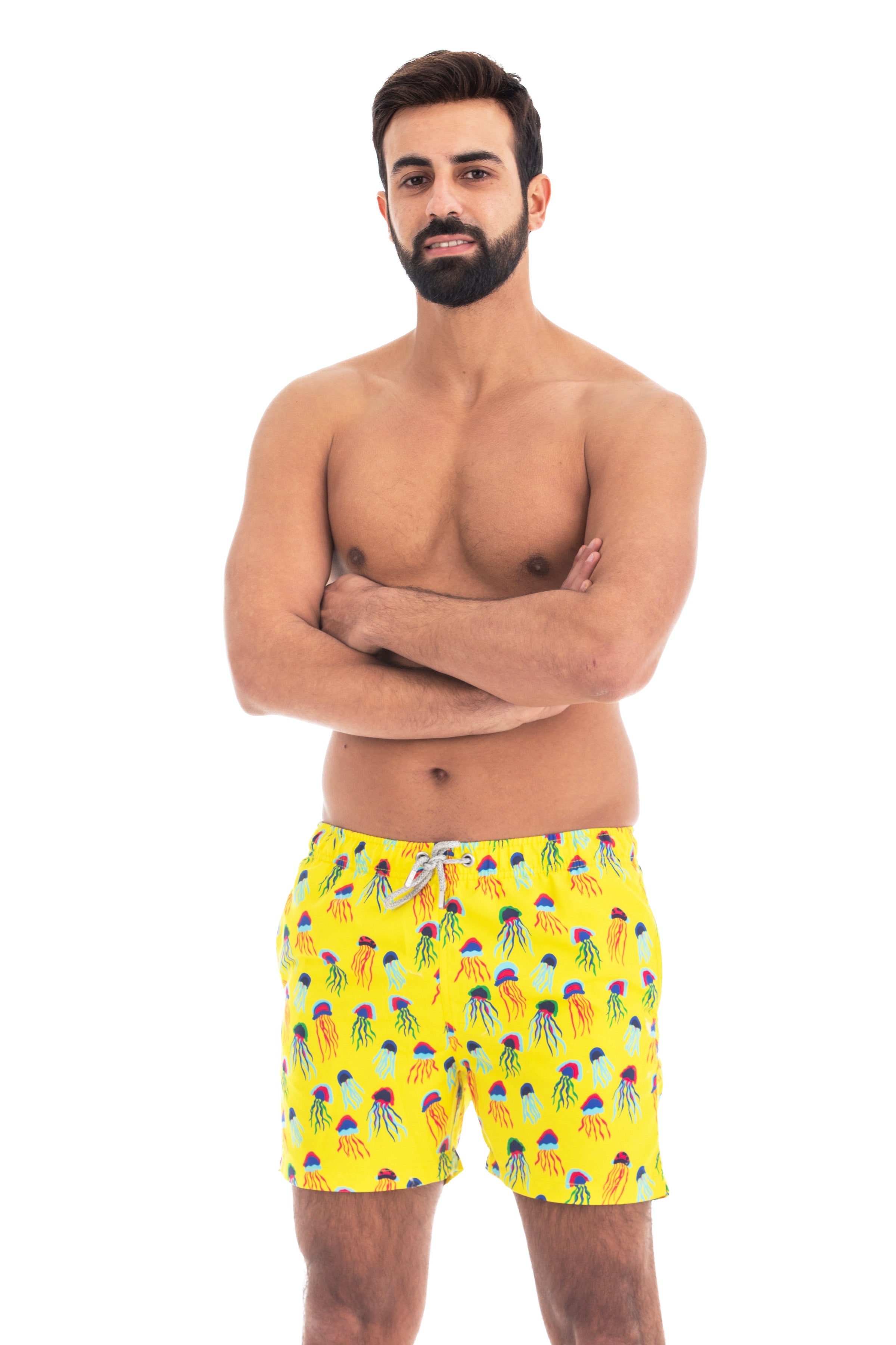 yellow jellyfish swim shorts