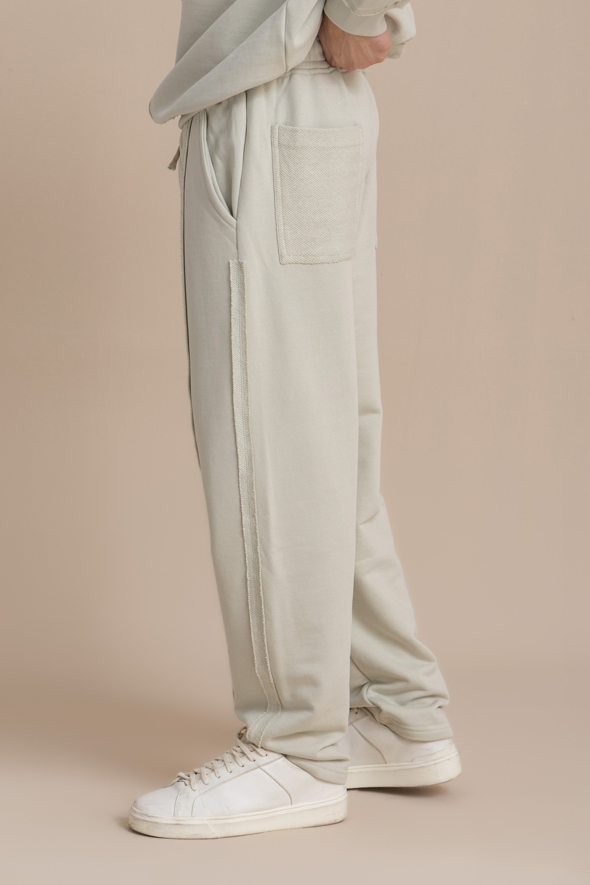 Unisex Grey Distressed Sweatpants