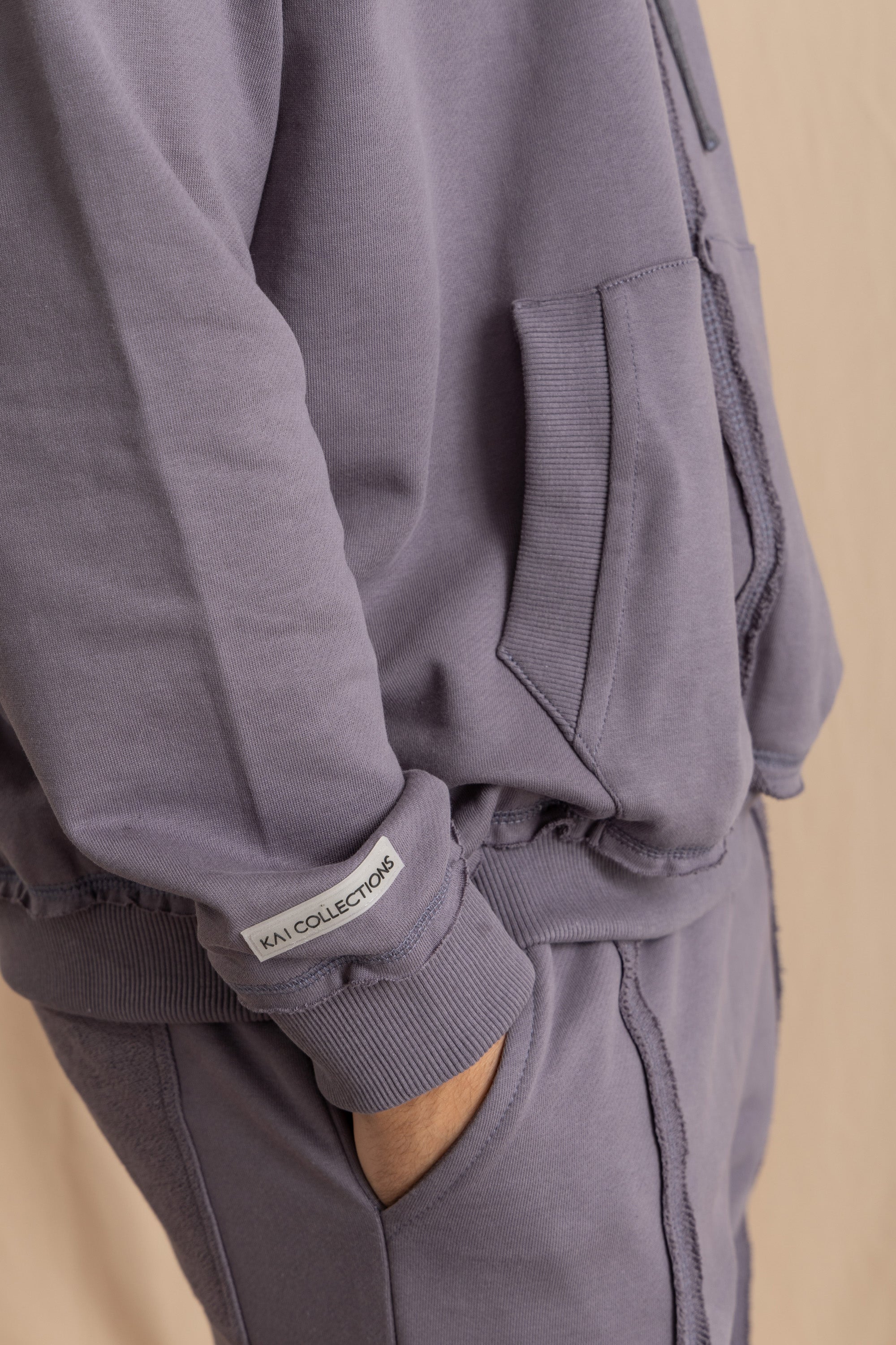 Unisex Grey Distressed Hoodie