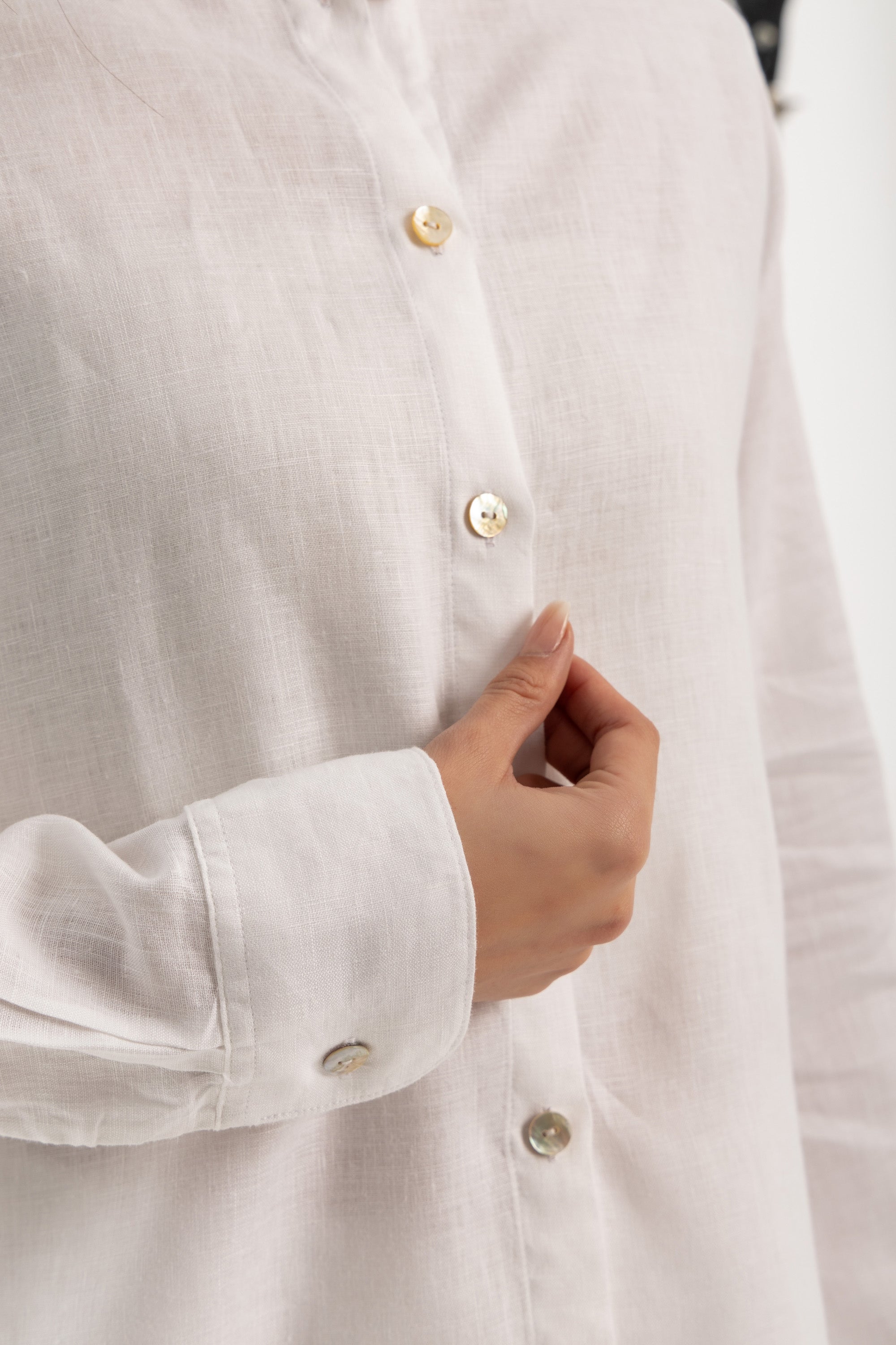Women's White Linen Shirt