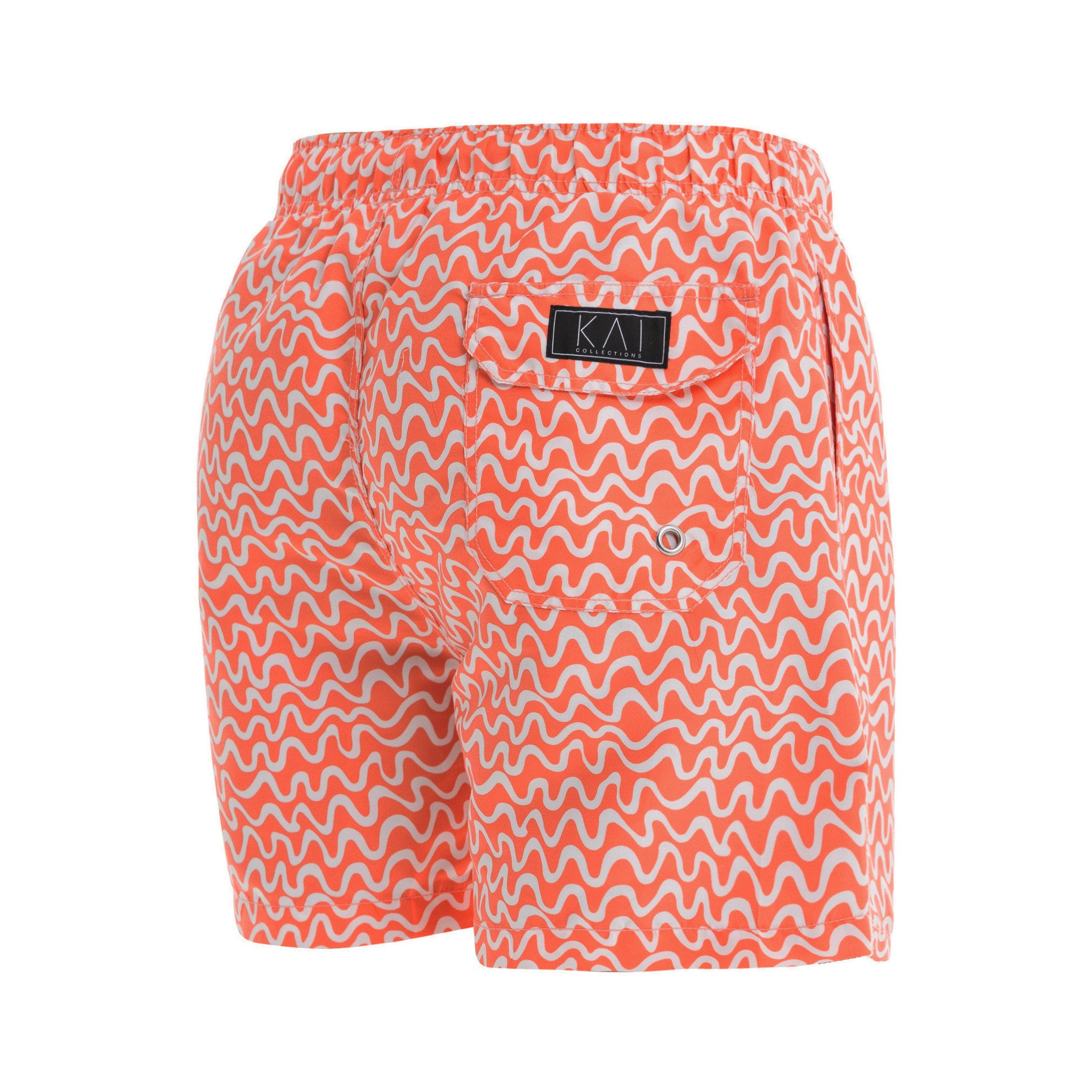 Coral Lines Swim Shorts
