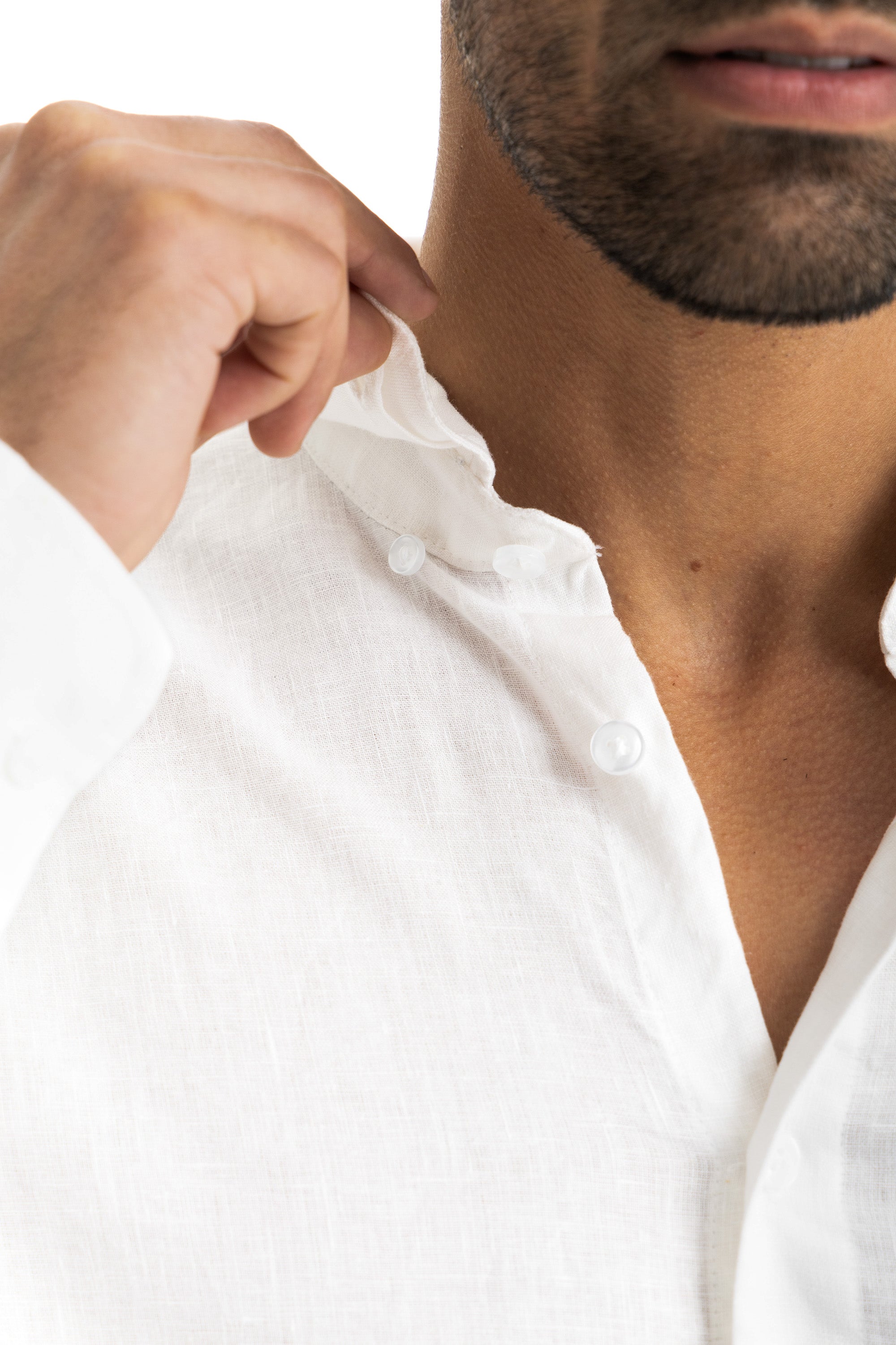 Men's White Linen Shirt