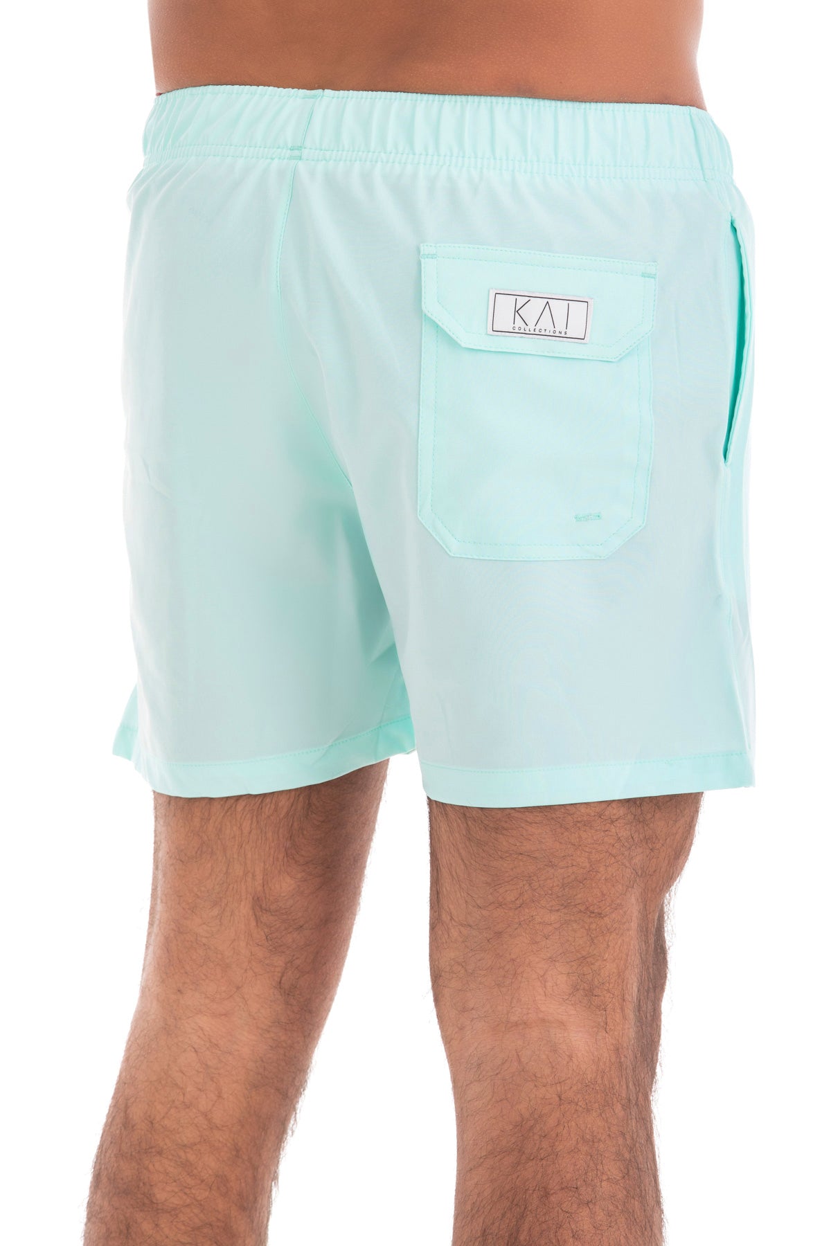 Solid Sky Blue Swim Shorts (4 Way Stretch)