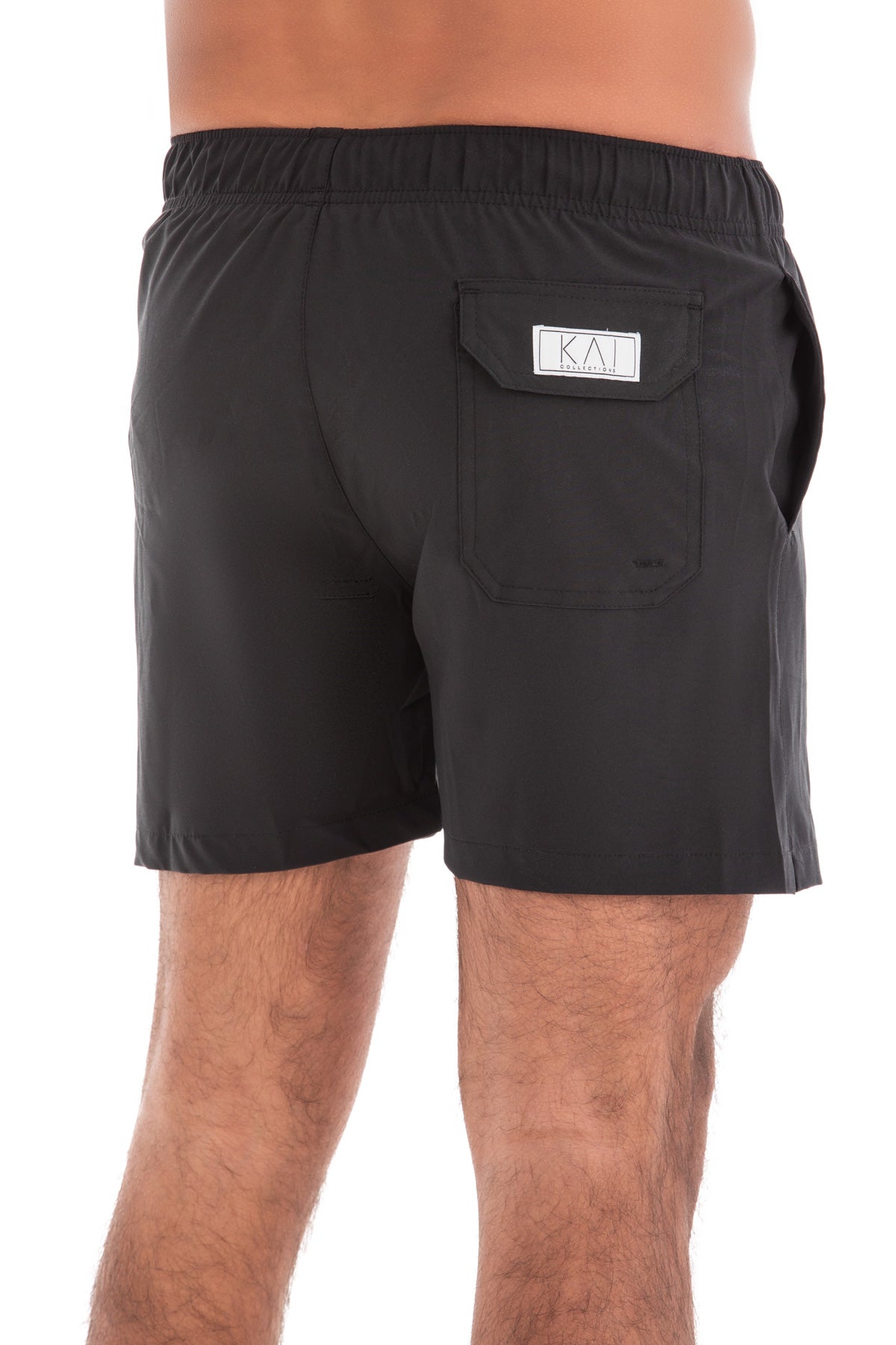 Solid Black Swim Shorts (4 Way Stretch)