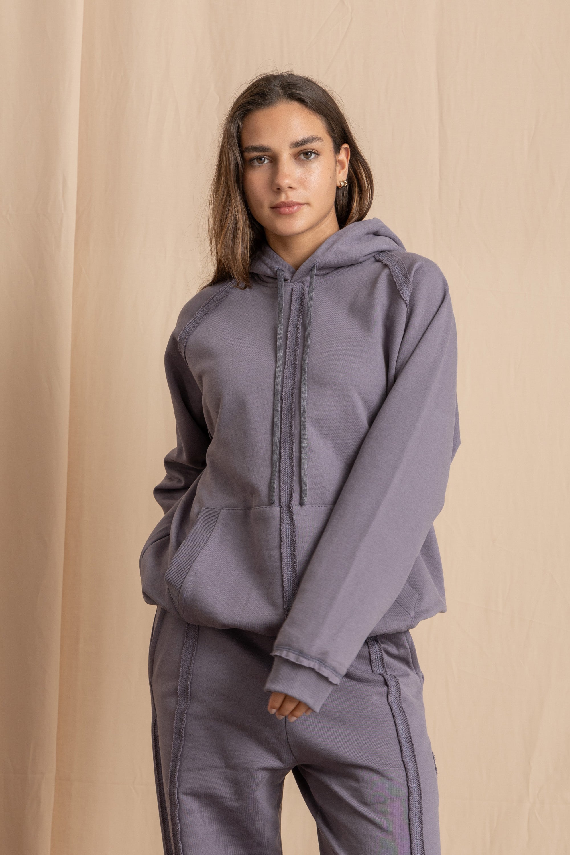Unisex Grey Distressed Hoodie
