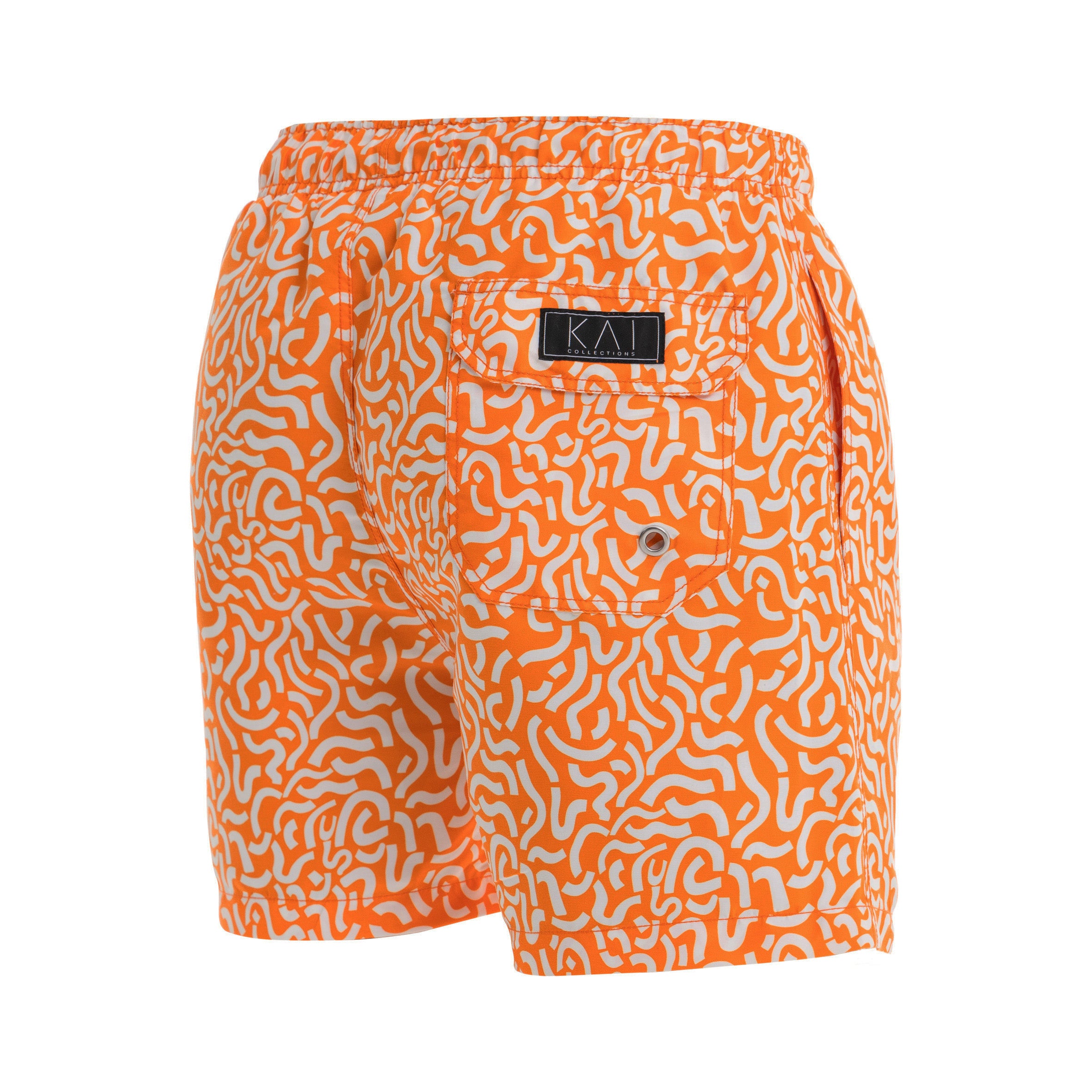 Orange Tangle Swim Shorts