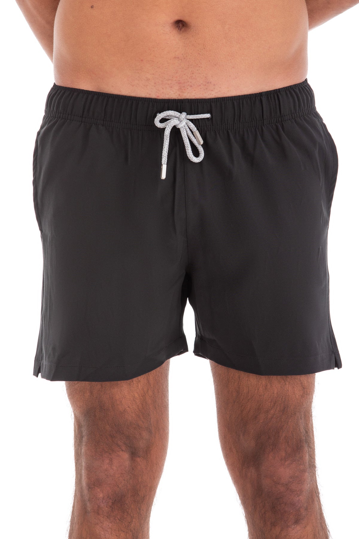 Solid Black Swim Shorts (4 Way Stretch)