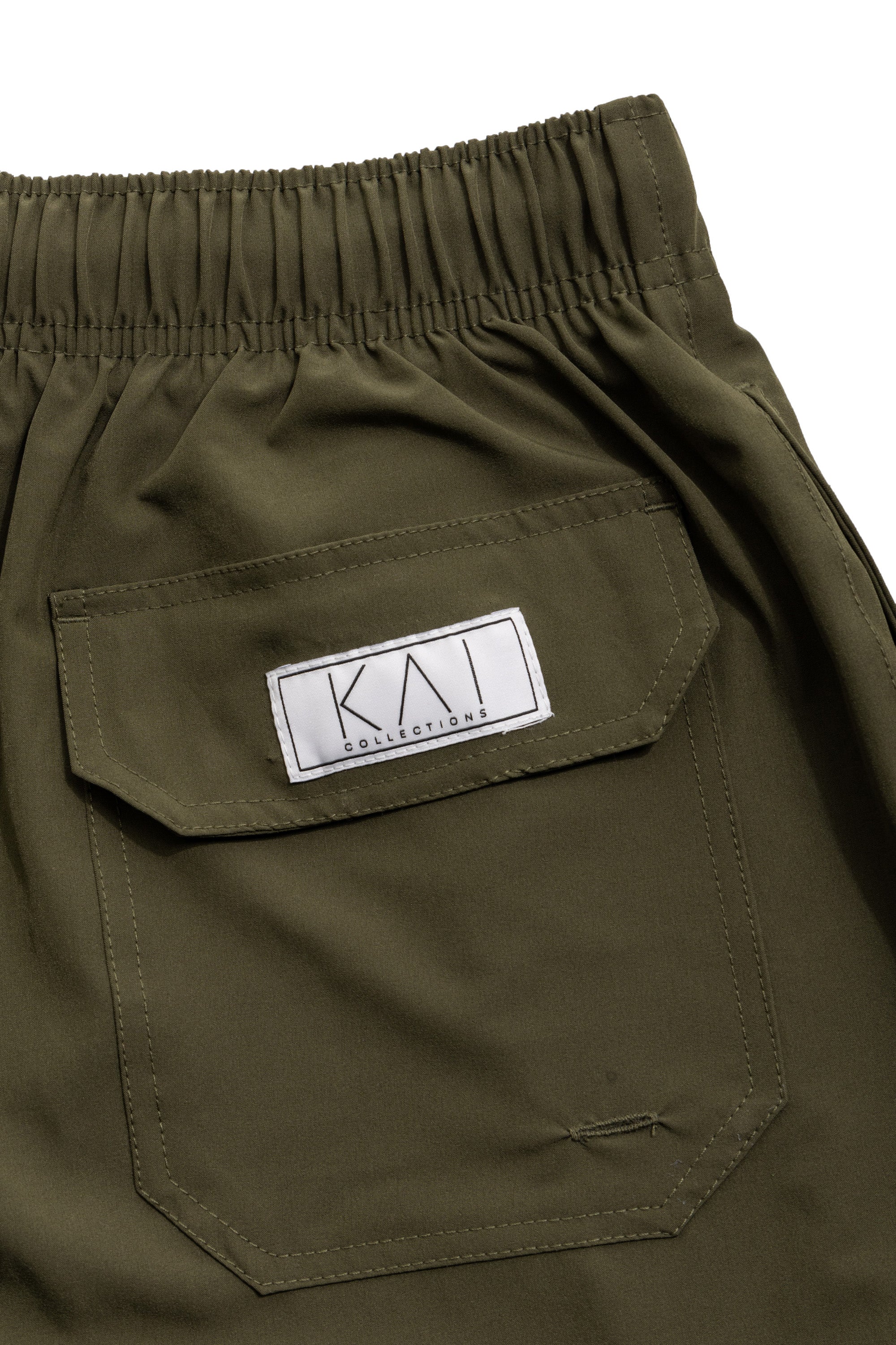 Solid Olive Swim Shorts (4 Way Stretch)