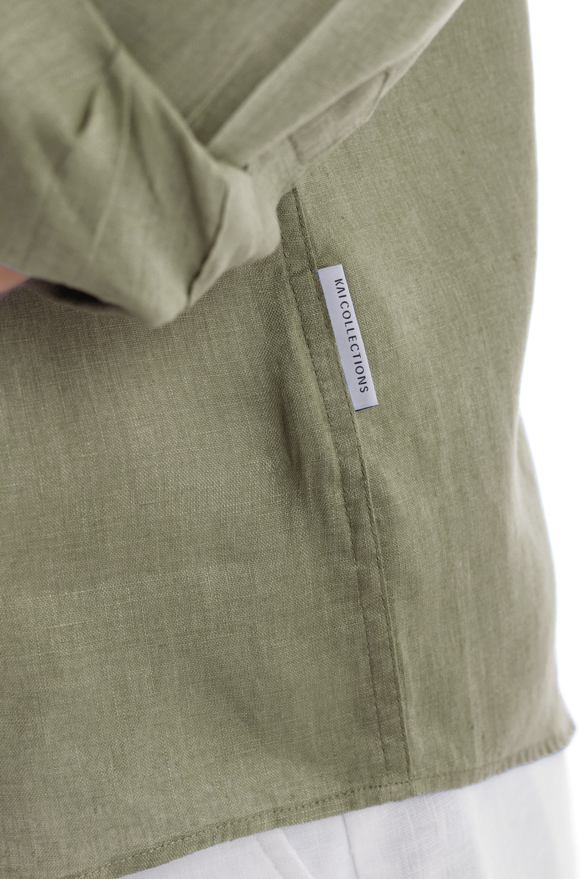 Men's Pistachio Linen Shirt