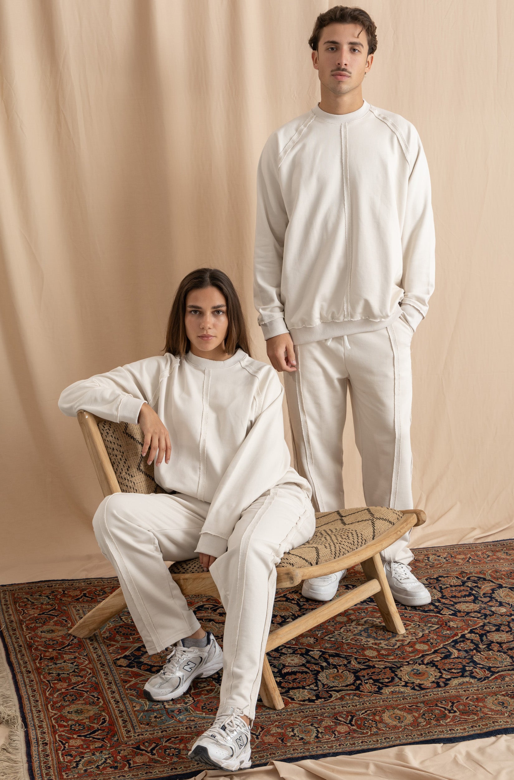 Unisex Off-White Distressed Sweatshirt