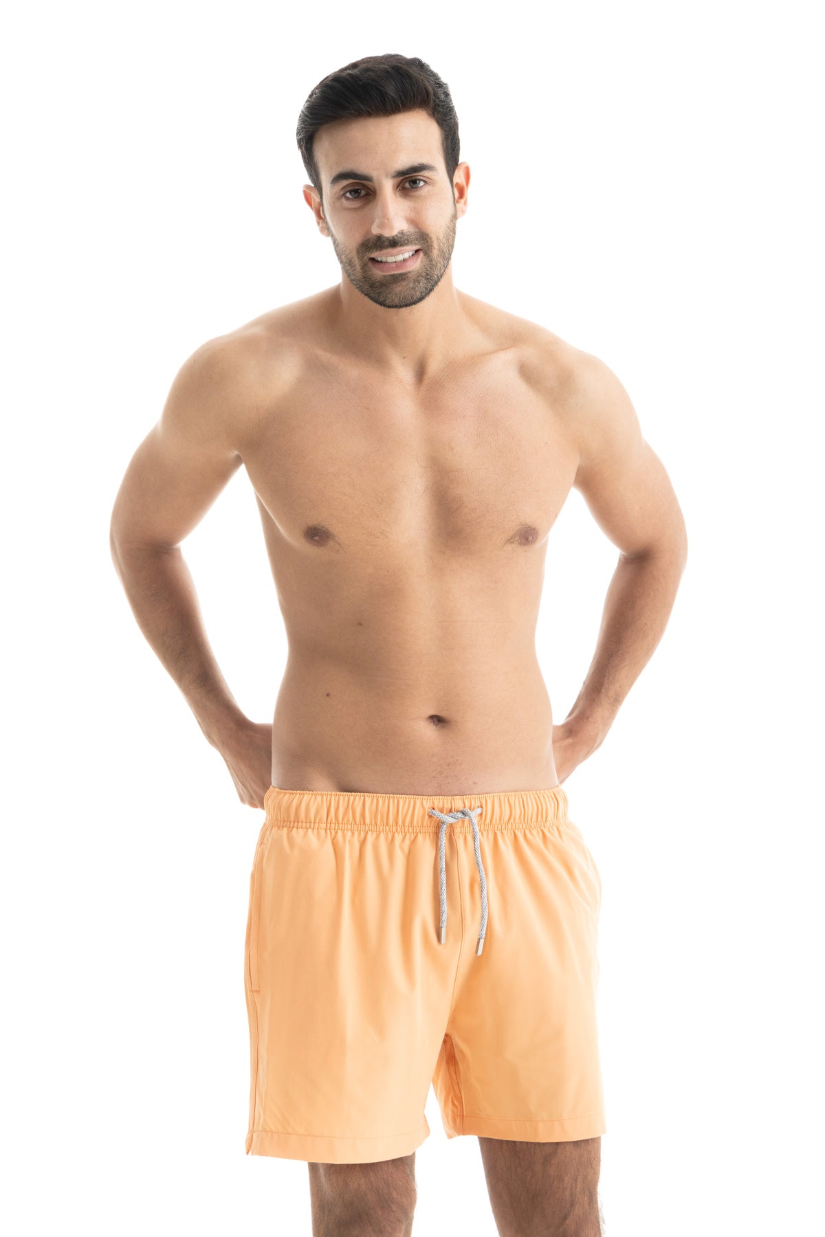 Solid Peach Swim Shorts (4 Way Stretch)