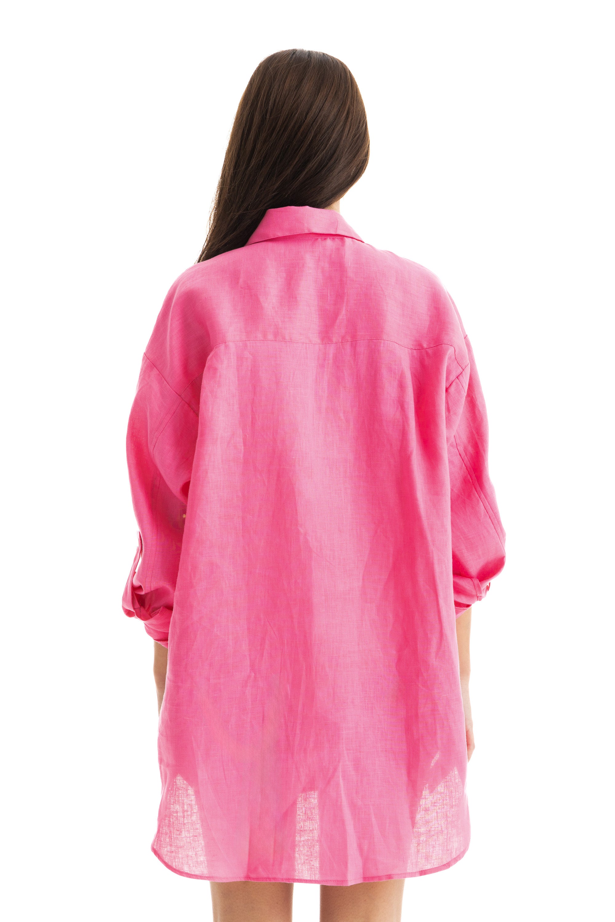 Women's Pink Linen Cover Up