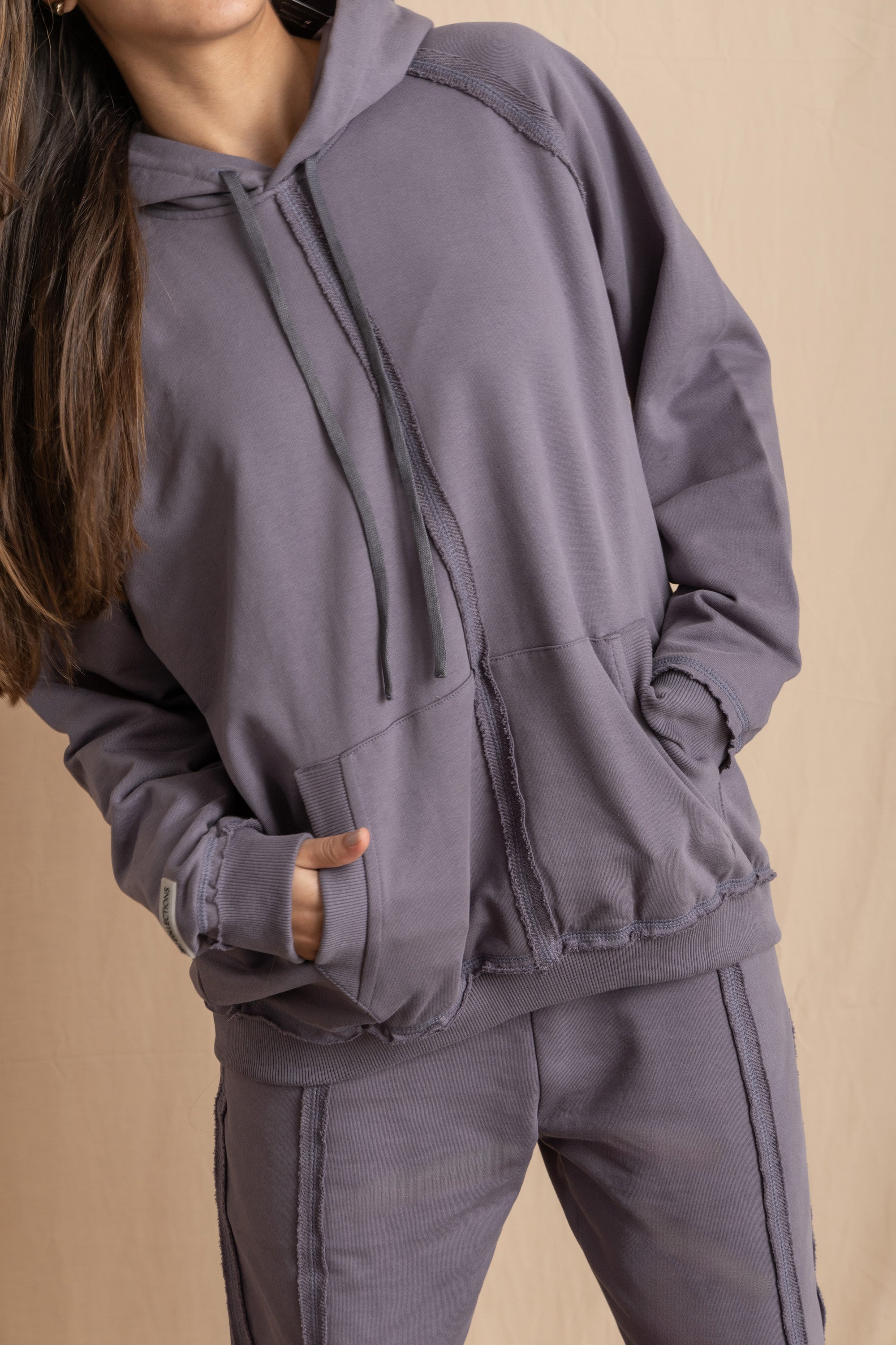 Unisex Grey Distressed Hoodie