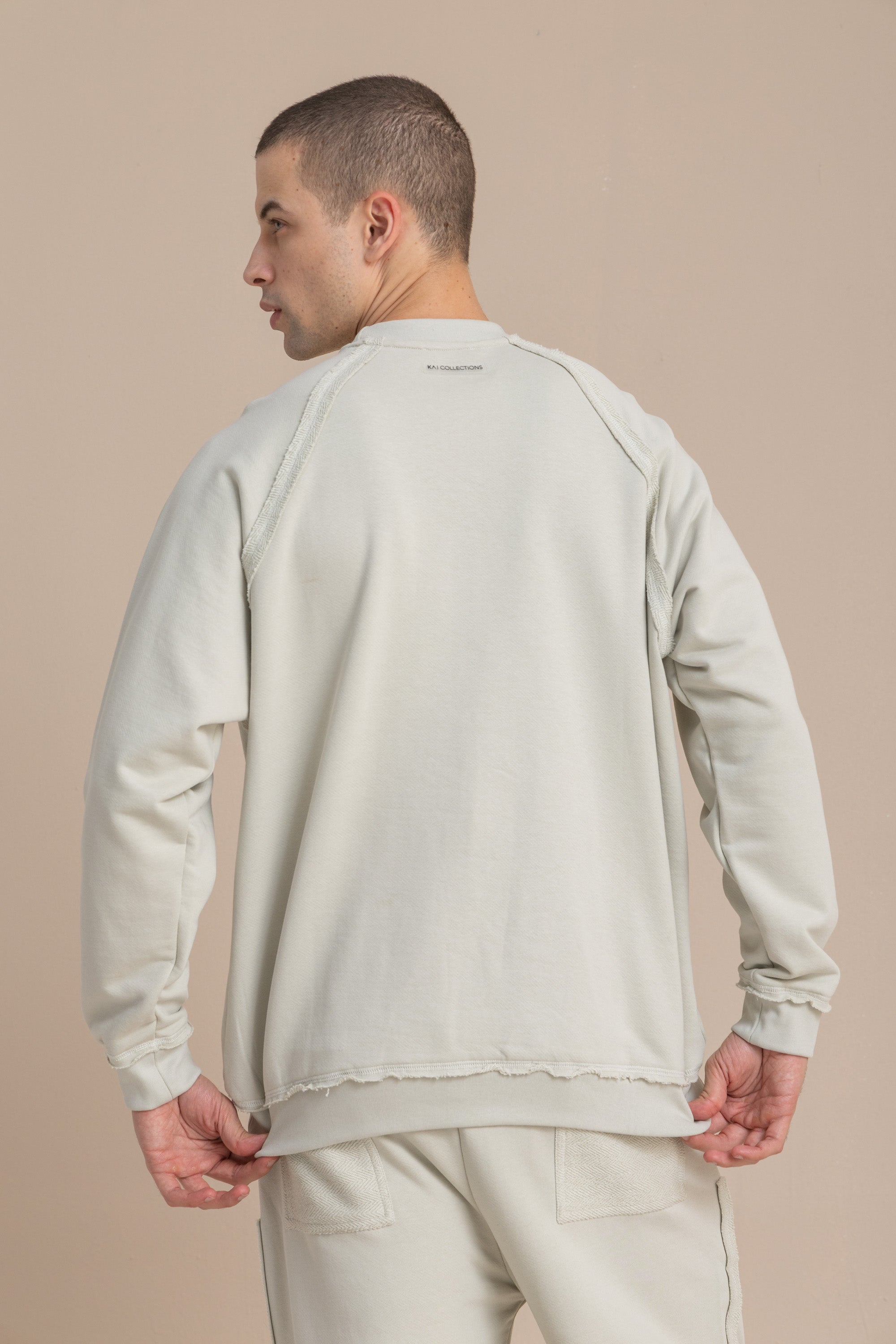 Unisex Grey Distressed Sweatshirt