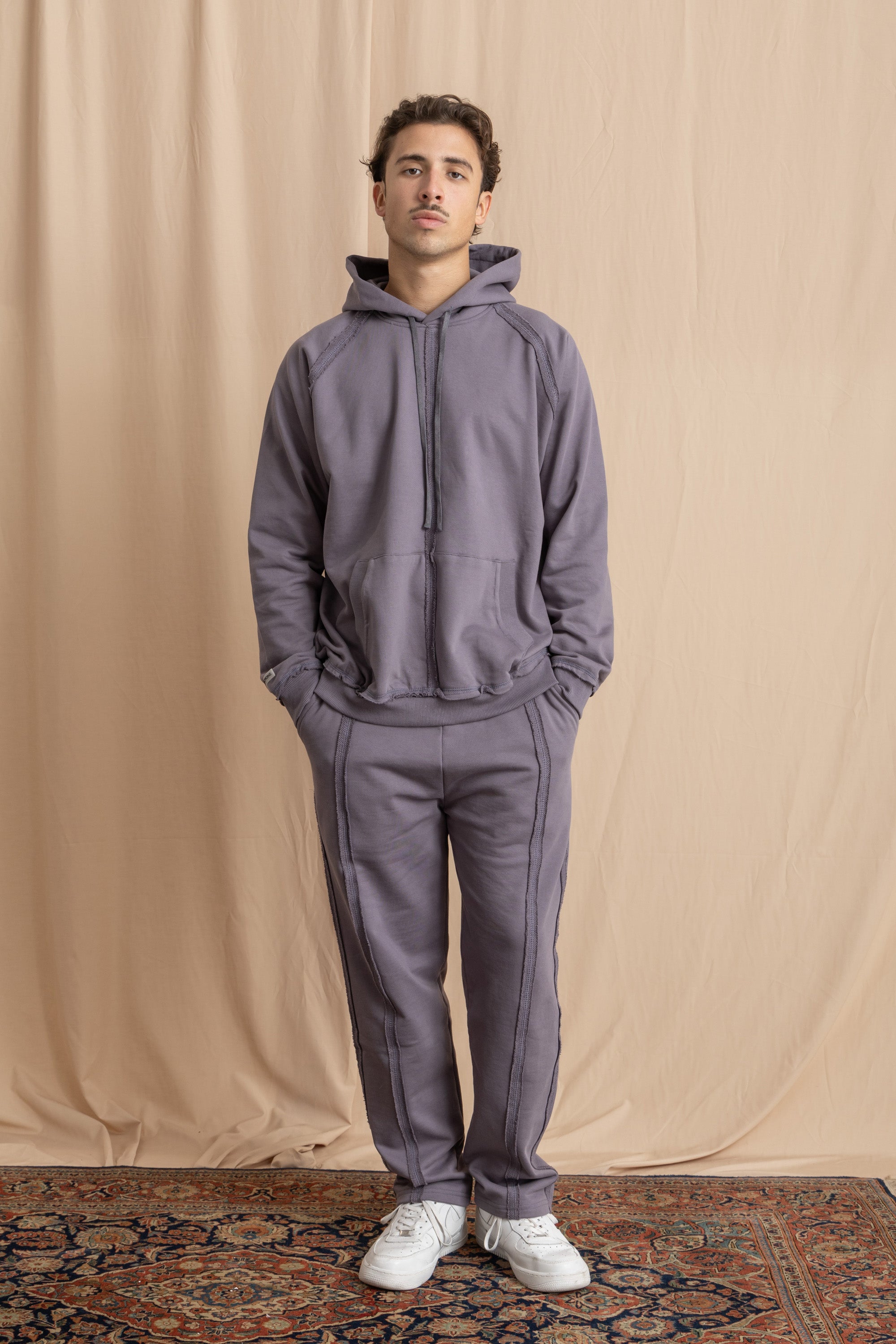 Unisex Grey Distressed Hoodie