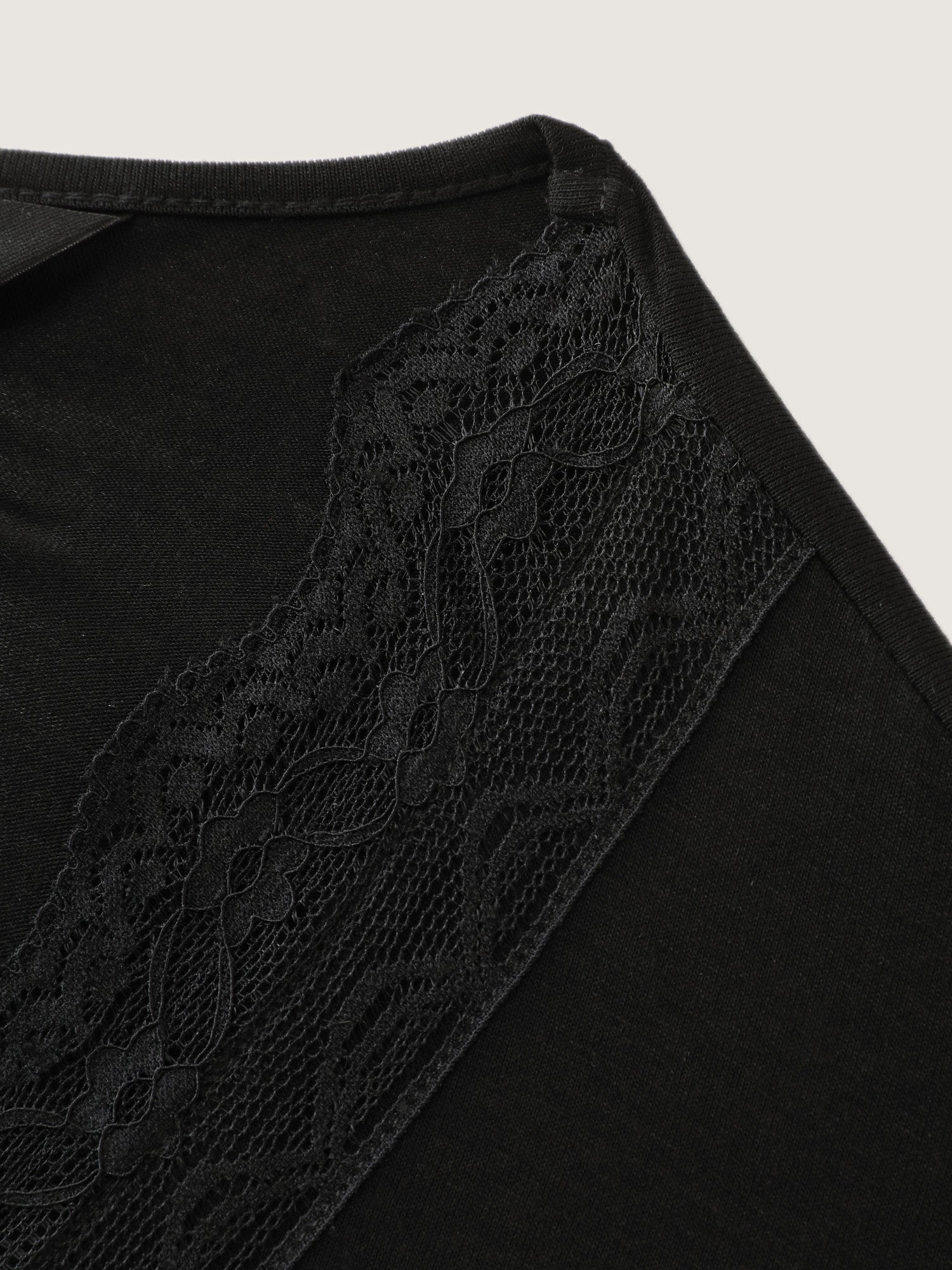 Supersoft Lace Trim Neckline Lounge Romper