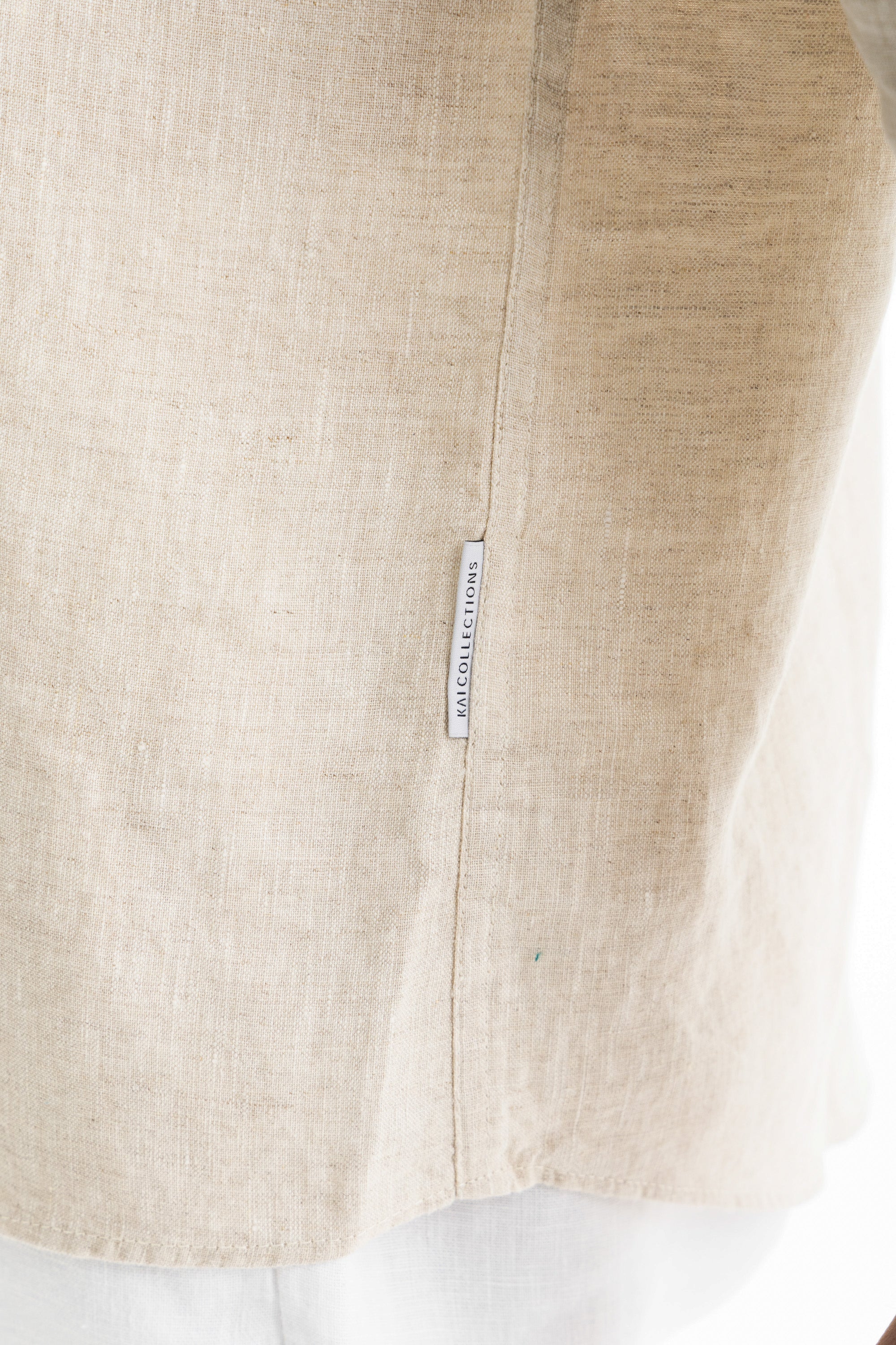 Men's Beige Linen Shirt