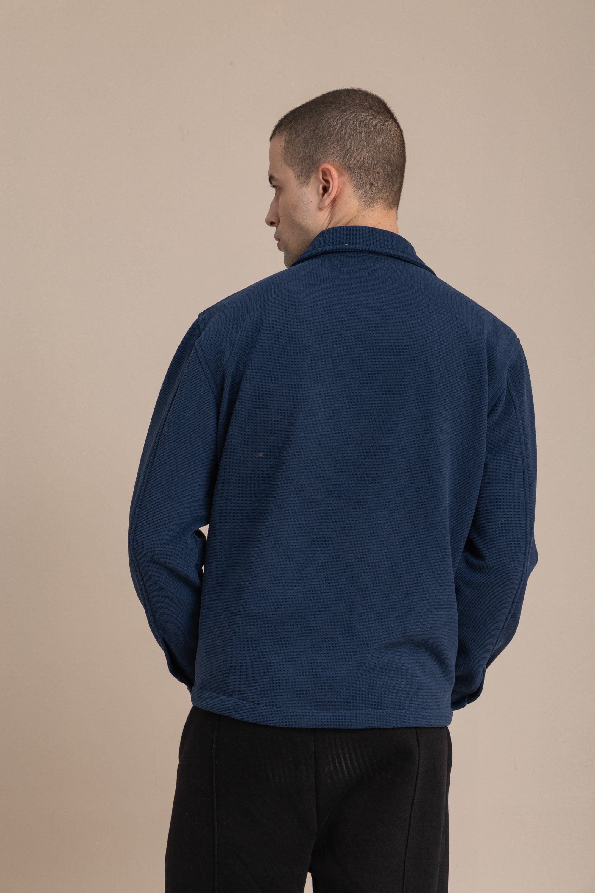 Navy Textured Over Shirt