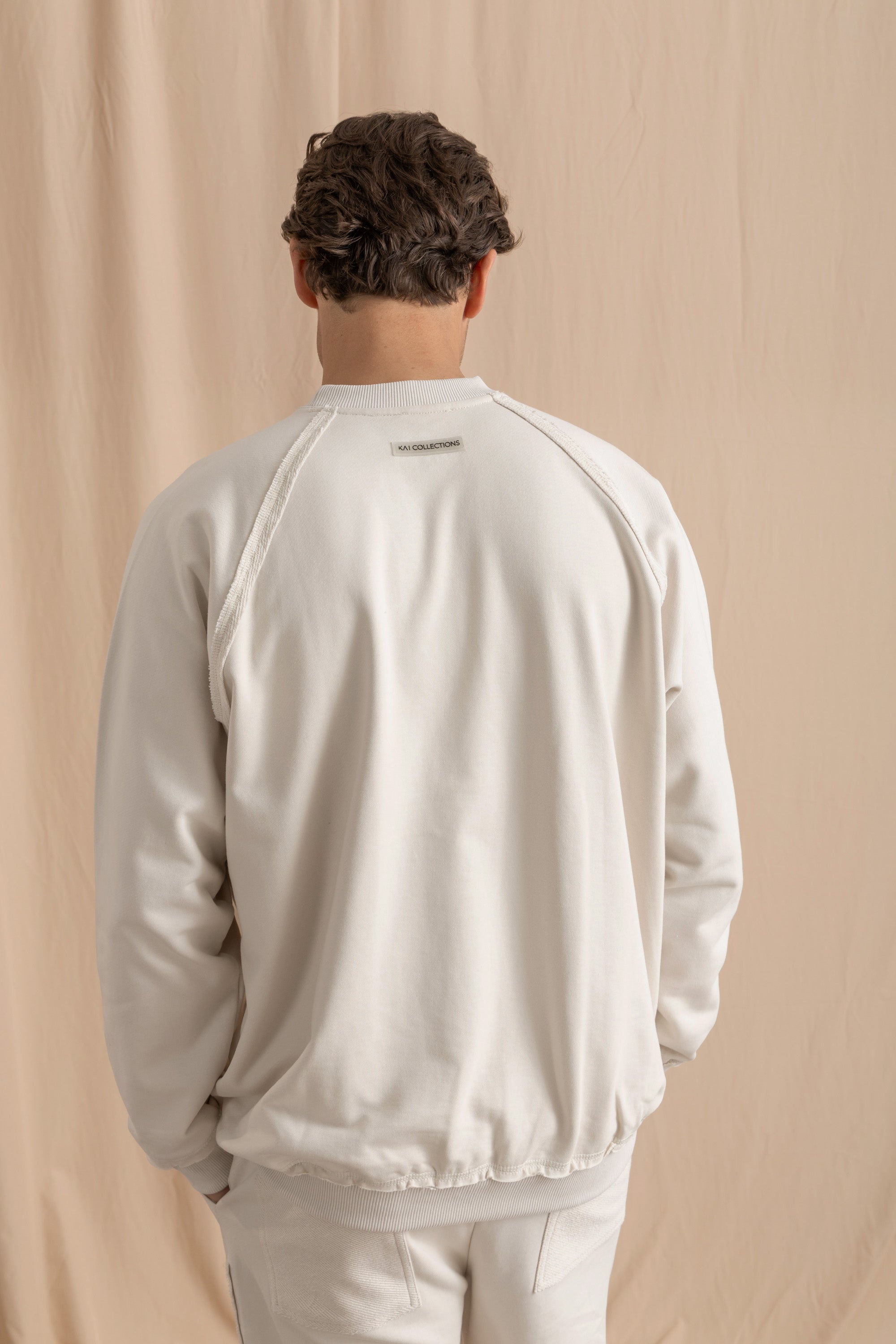 Unisex Off-White Distressed Sweatshirt