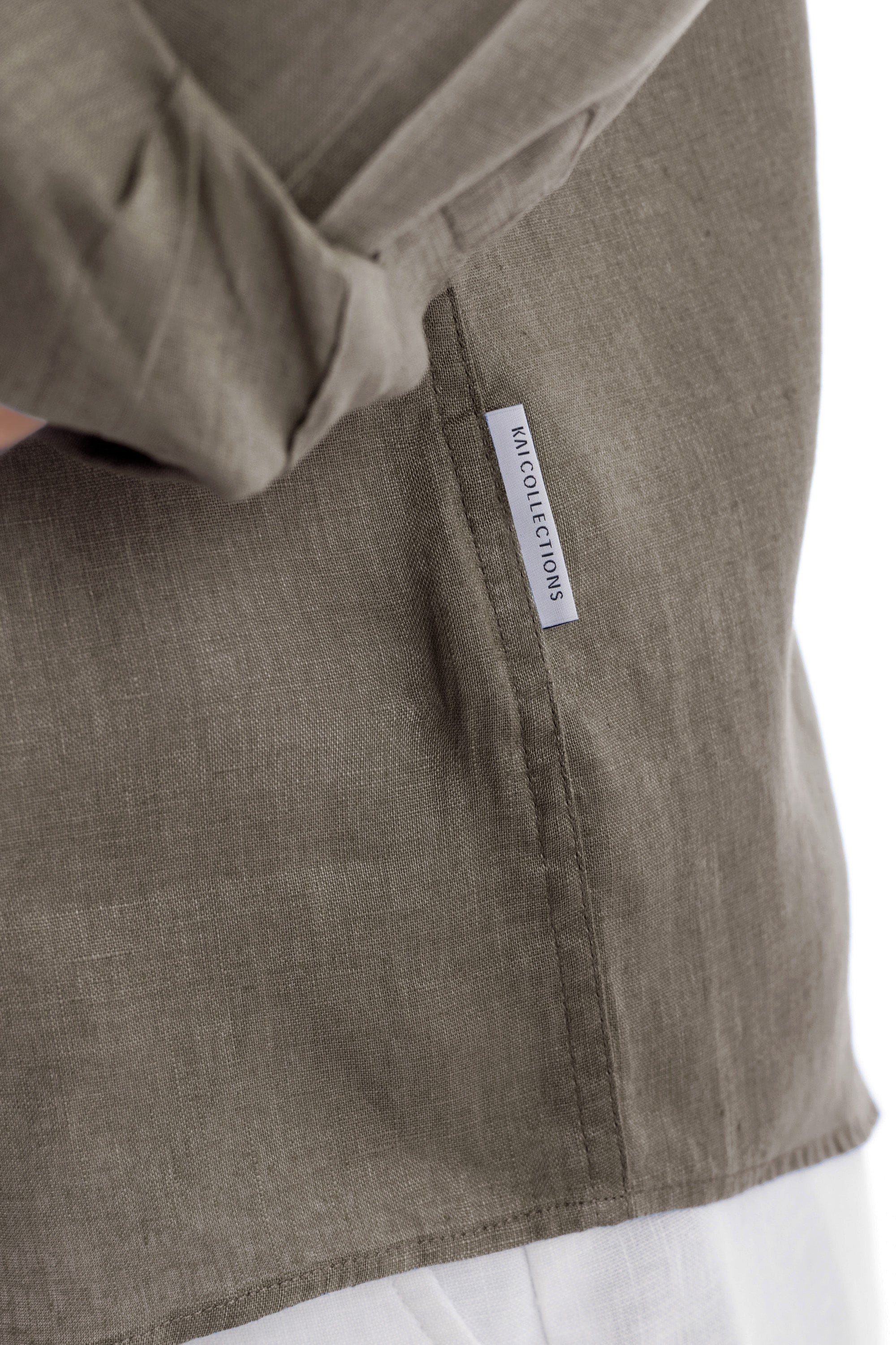 Men`s Taupe Linen Shirt