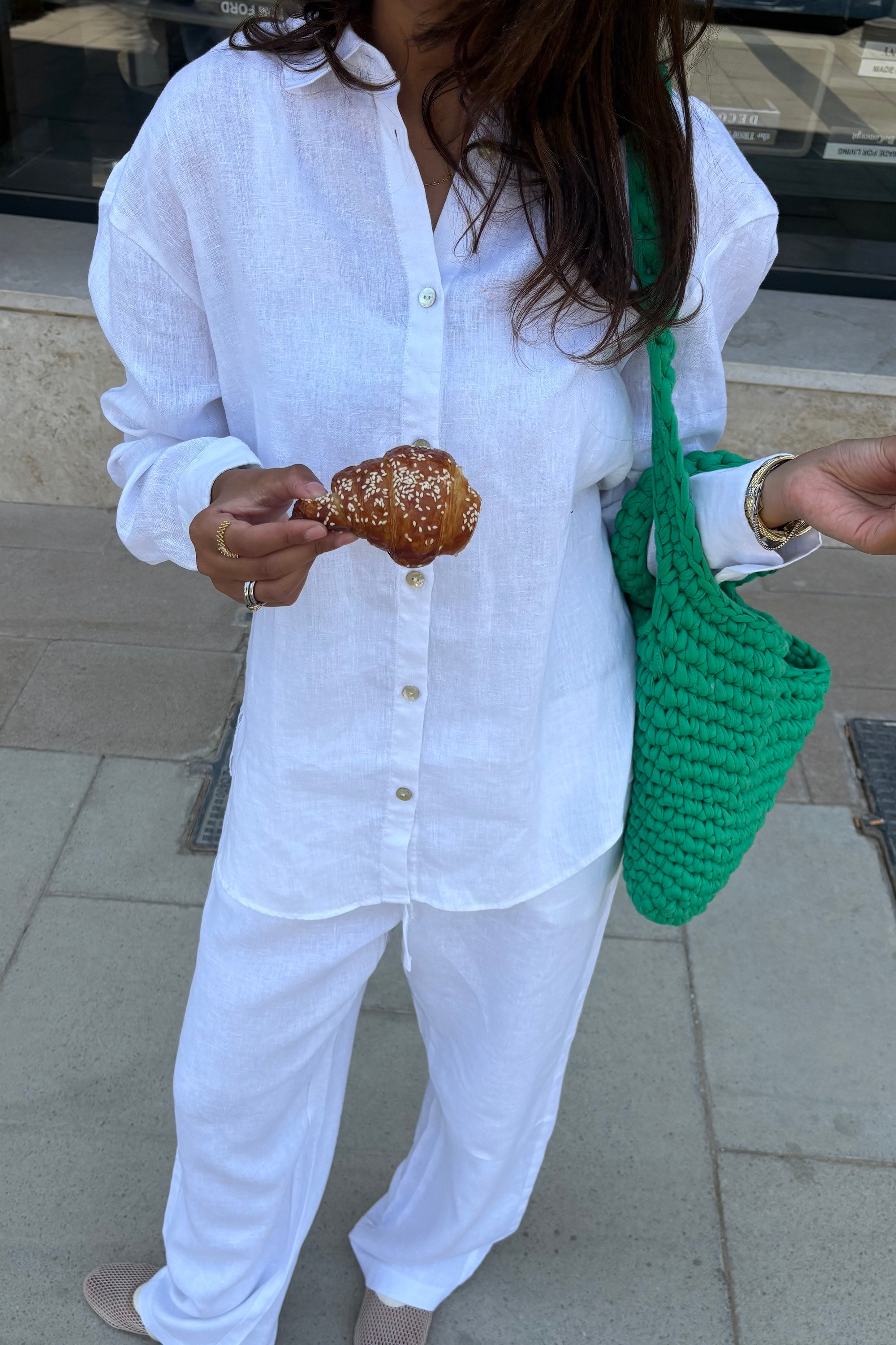 Women's White Linen Shirt