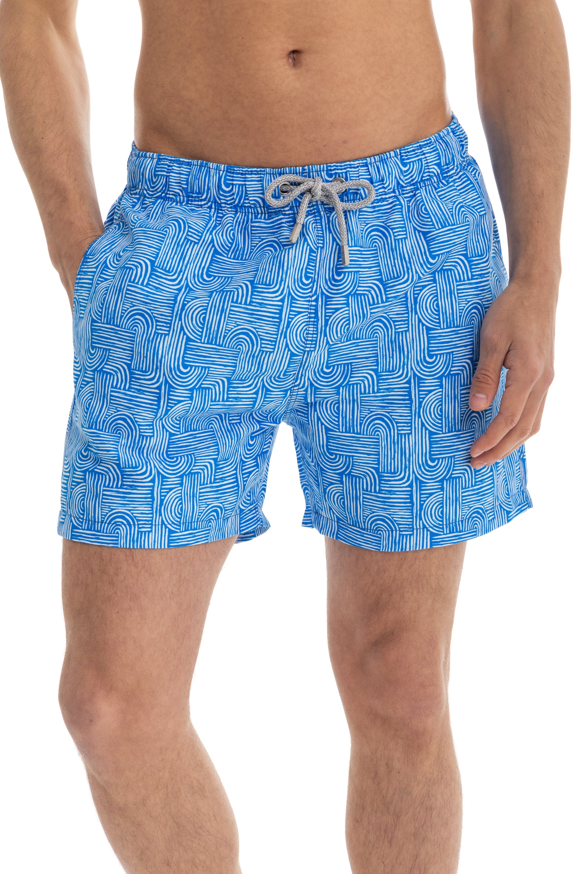 Blue Maze Swim Shorts
