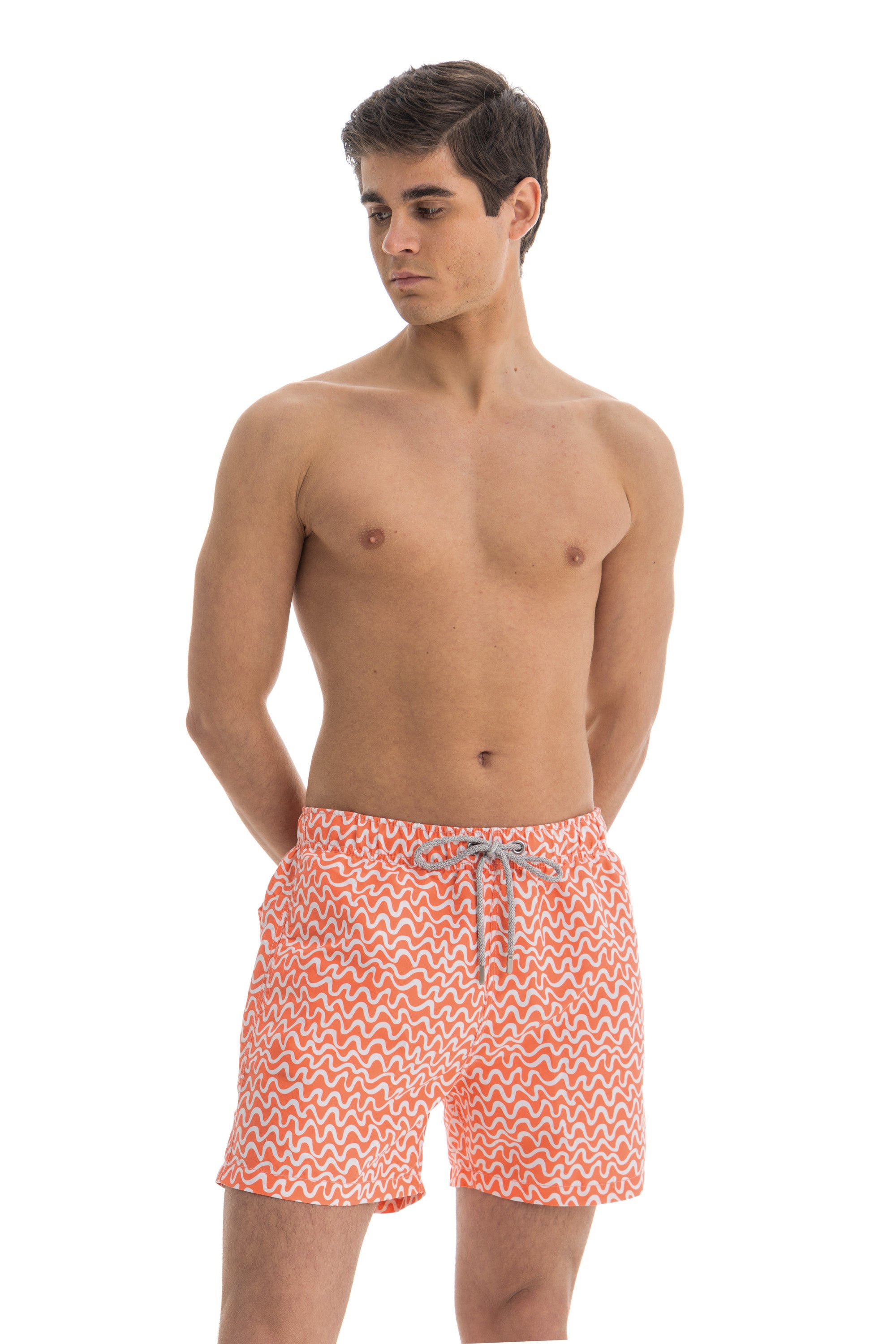 Coral Lines Swim Shorts