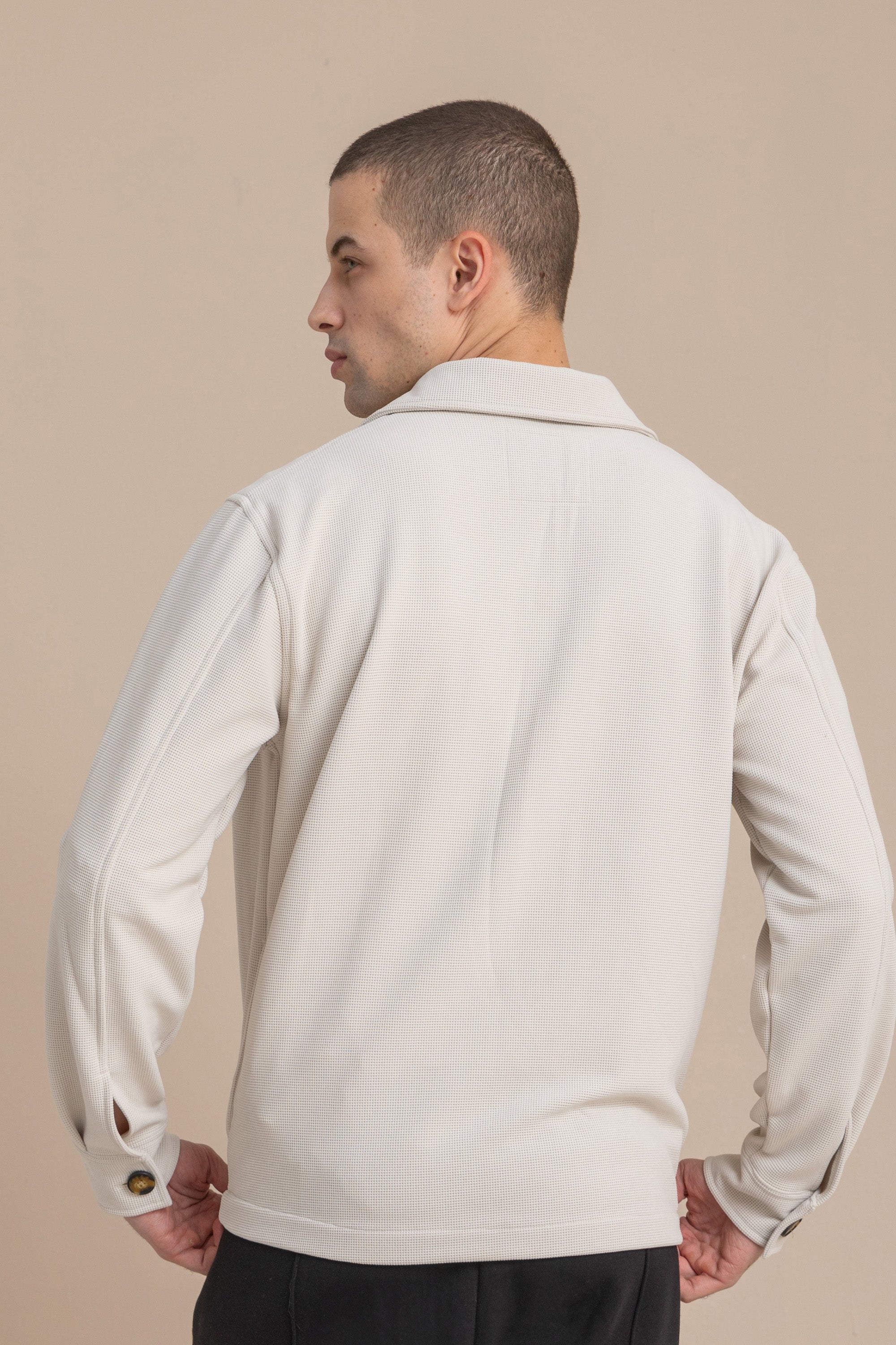 Off-White Textured Over Shirt