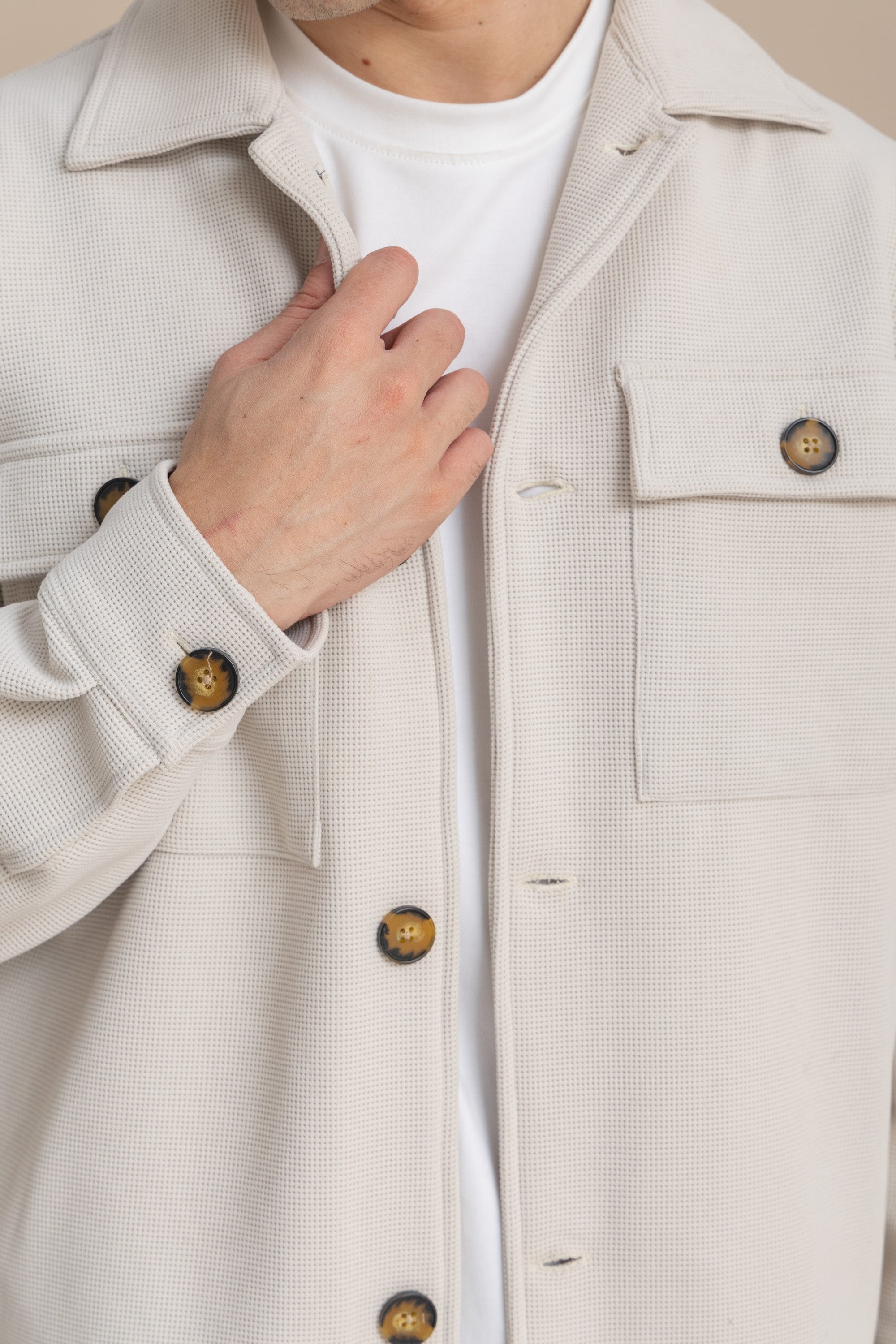 Off-White Textured Over Shirt