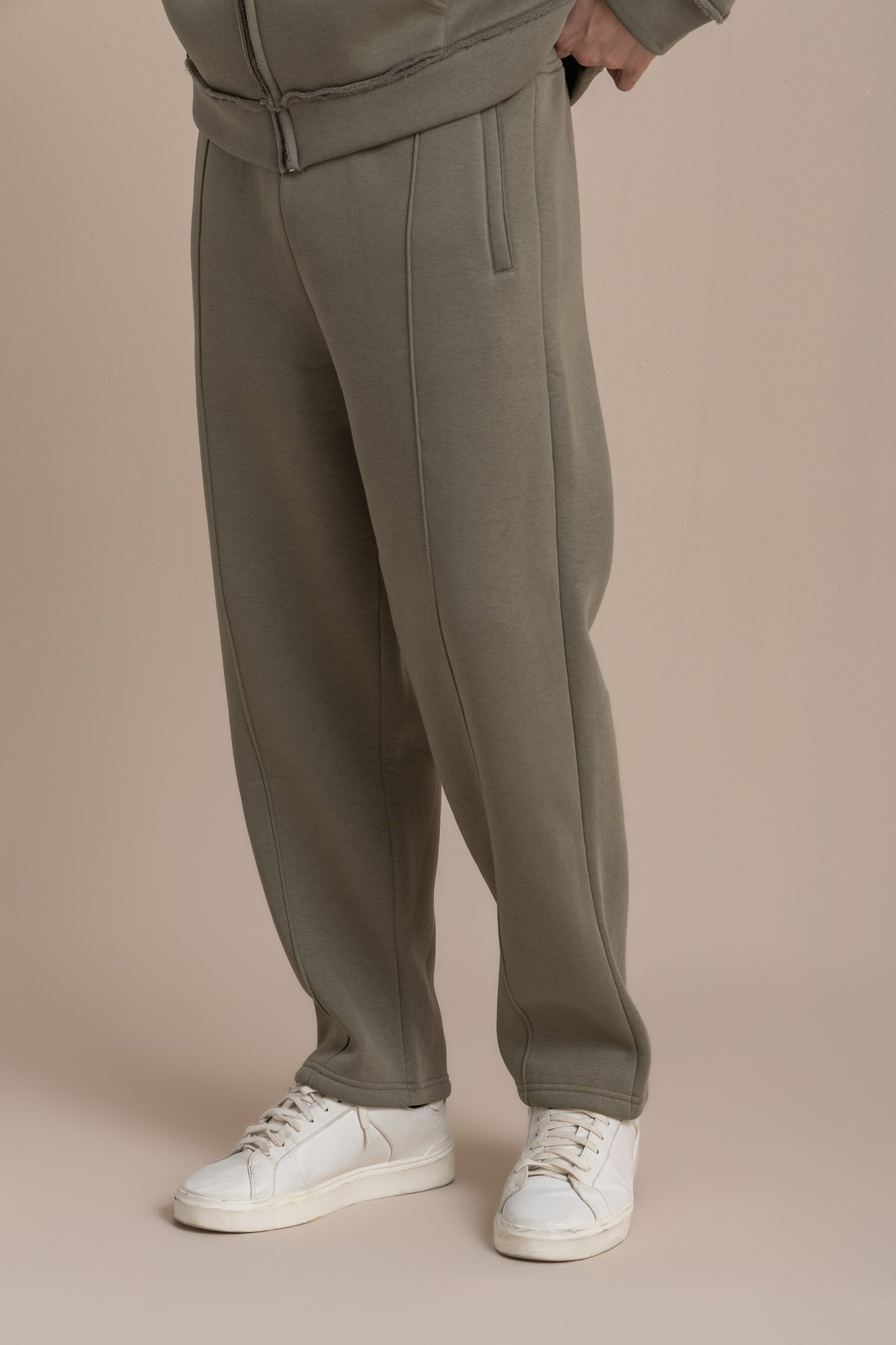 Olive Lined Sweatpants